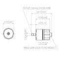 ISO 80369-7 Check Valve, 1/16" (1.6mm) Barb to Male Luer Lock, ABS Body with Polystyrene & Silicone Disc Alternative Image 0