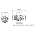 Modular Red Check Valve, 1/4" OD Tube Push-in Input and Output, Nitrile Seals, 3 psi Cracking Pressure Alternative Image 0