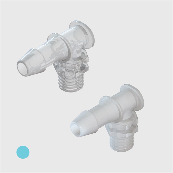 3/16" Elbow Threaded Adaptors - Various Materials