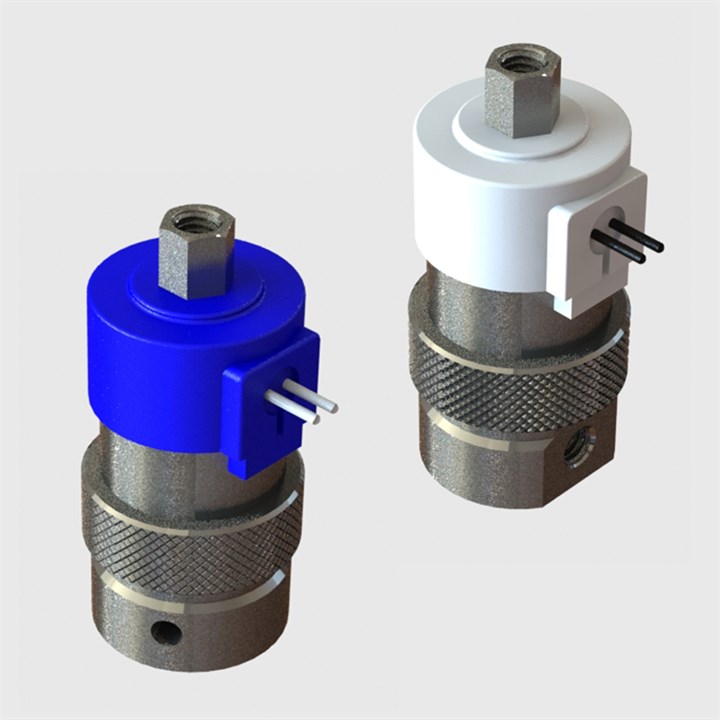 12 VDC Solenoid Valve, Miniature 3 Way normally open normally closed Solenoid Valve, manifold mount Valve, analytical