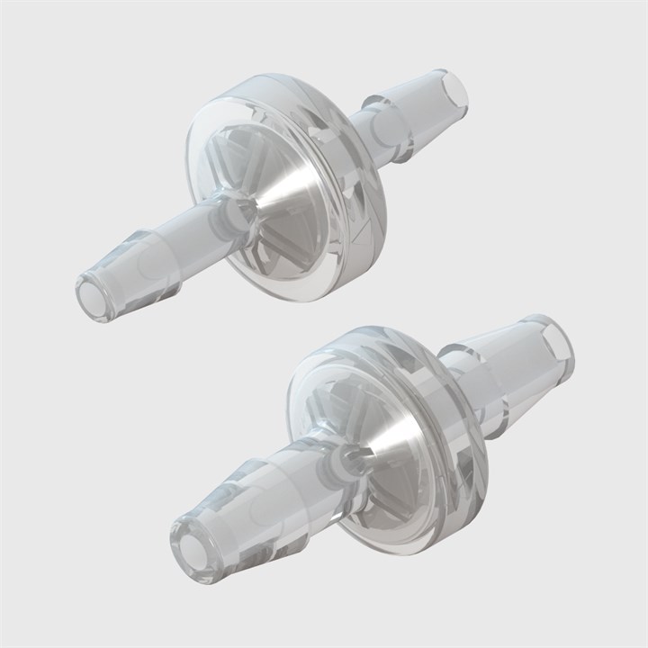 Diaphragm Check Valves, Natural Polypropylene/Viton, Various Sizes Available