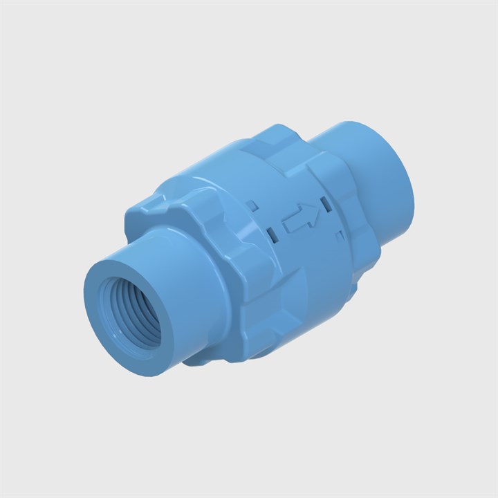 Modular Blue Check Valve, Buna-N (Nitrile) Seals, 1/8" BSPP Female Input and Output, Cracking Pressure 3 psi