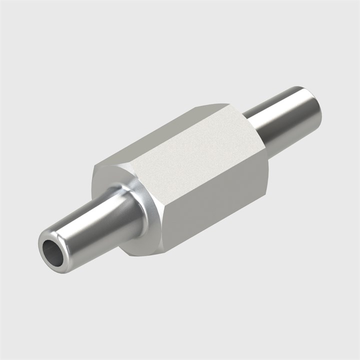 ISO 80369-7 Compatible - 316 Stainless Steel Luer Coupler, Male Slip Luer