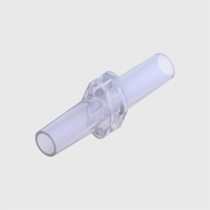 ISO 80369-7 Lipid Resistant Rad. Stable Polycarbonate Luer Coupler, Male Slip Luer