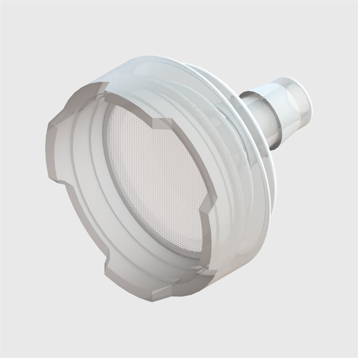 Clear Polypropylene Suction Filter, 150 Micron Polypropylene Mesh, 1/8" (3.2mm) ID Tube