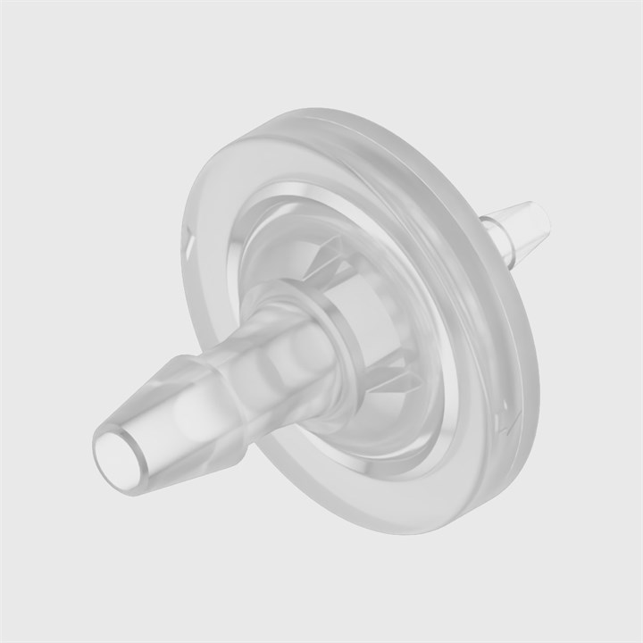 Animal Free Polypropylene In-Line Filters - 3/16" to 3/32" ID Tube - Hydrophilic PET Disc - Various Microns Available