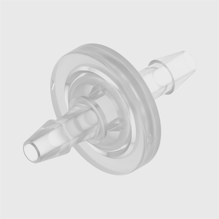 Animal Free Polypropylene In-Line Filters - 3/16" ID Tube - Hydrophilic PET Disc - Various Microns Available