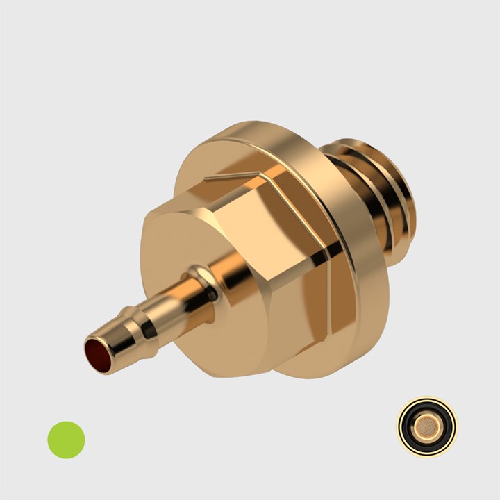 Brass Easy Barb 1/16" to 10-32 UNF Filters - Choose Seal and Micron Options