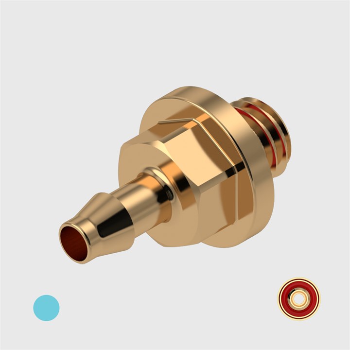 Brass 3/32" to 10-32 UNF Adaptors - Various O-ring Materials