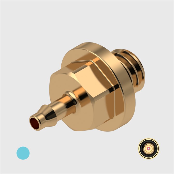 Brass 1/16" (1.6mm) ID Tube to 10-32 UNF Male Thread - Choose Seal and Orifice Options