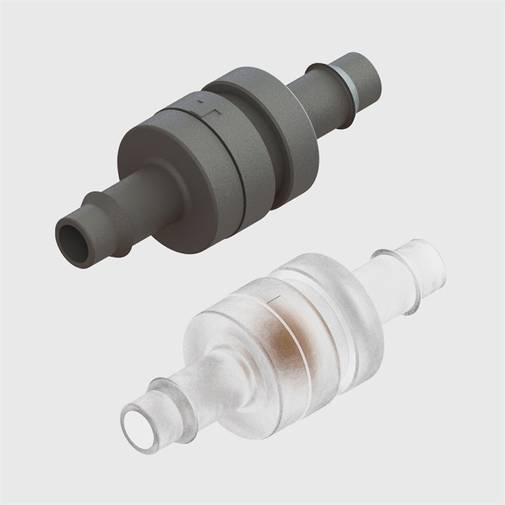 1/4" Nylon or Polypropylene Umbrella Check Valves - Available in Various Cracking Pressures