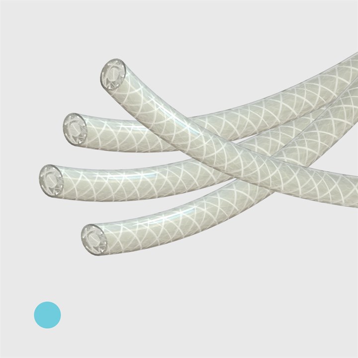 EBT Braided 135 - Clear Braided TPE Tubing, 68 Shore A - Various Sizes