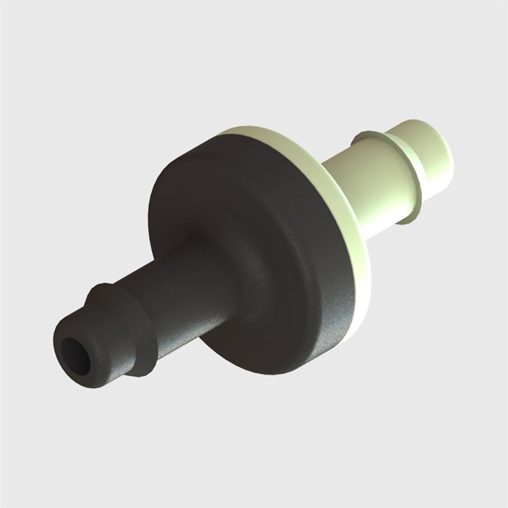 Nylon Bodied Check Valve, EPDM Diaphragm, 6.4mm (1/4") ID Tube, Cracking Pressure 0.5 psi