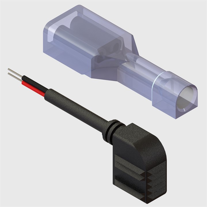 Push-on, Black, moulded, plug, Insulated, crimp-on, spade, connectors