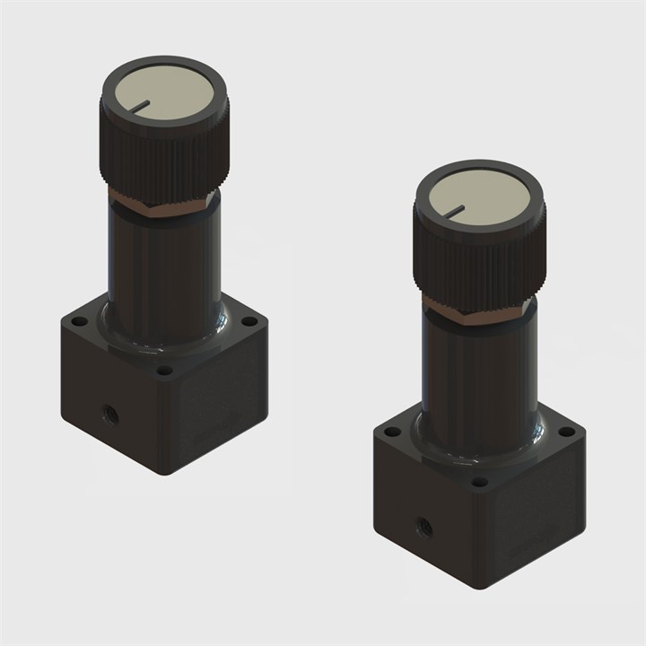 Miniature Relief Valve, Buna-N Seal, 10-32 UNF Female Thread Input and Output