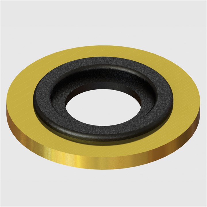 Bonded washer for PIN index yoke Brass / Viton