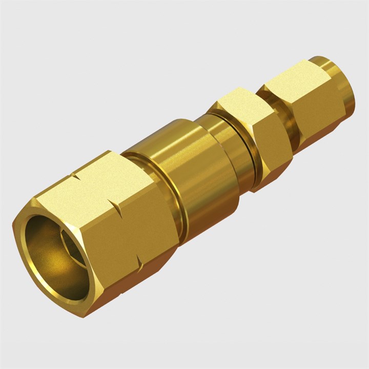 G3/8" Female Nut L/H x 1/8” Swagelok Compression, Brass