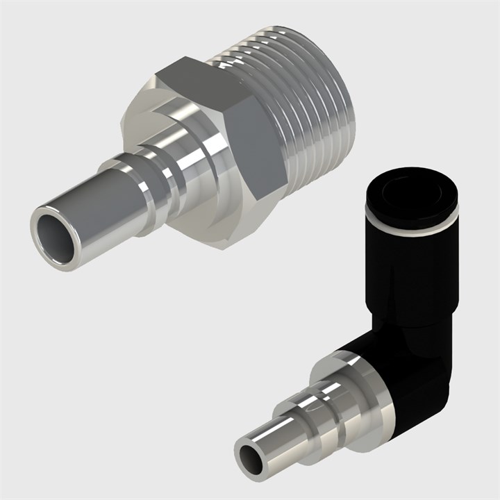 Plated Brass Coupling Plugs-Mini Push In