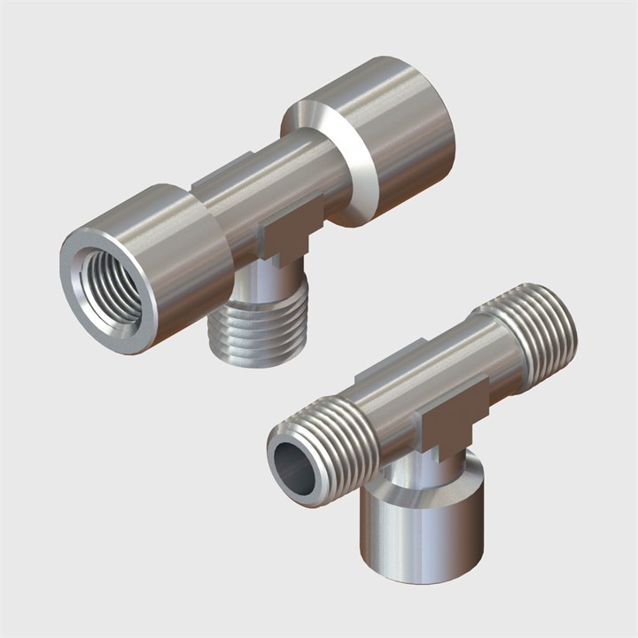 Nickel Plated Brass - Tees - Various Sizes