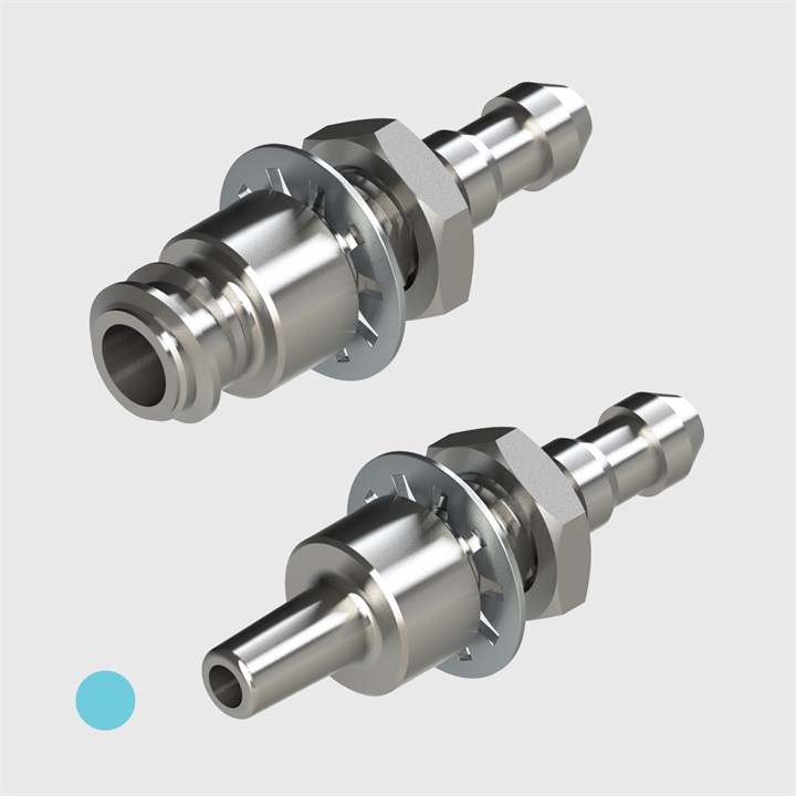 ISO 80369-7 Compatible - Nickel Plated Brass Panel Mount Male and Female Luers - Various Sizes