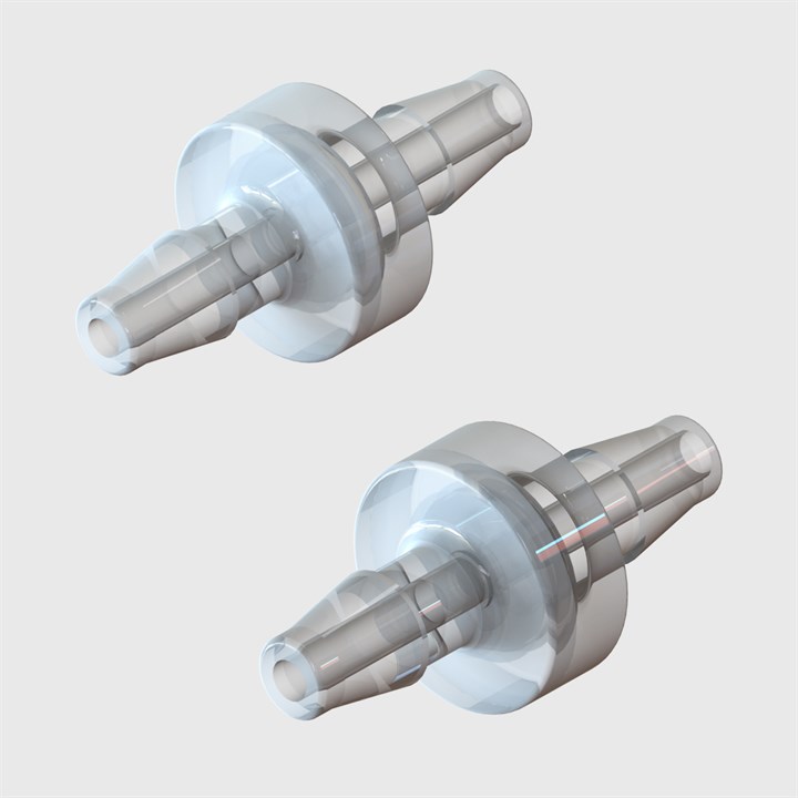 Miniature In-line Filters, Barbs to suit 1/4" ID Tubing - Polycarbonate