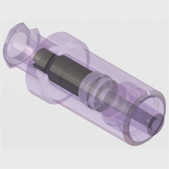 Luer Lock Access Needle Free Check Valve with Female/Male Luer Lock, Clear Gamma Polycarbonate