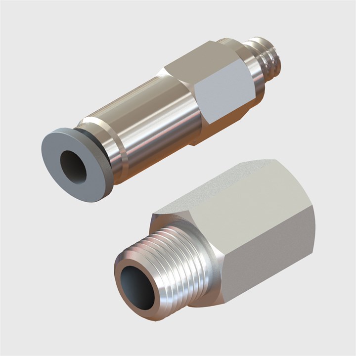 Nickel Plated Brass Check Valves, Buna-N Seal - 1.45 Cracking Pressure