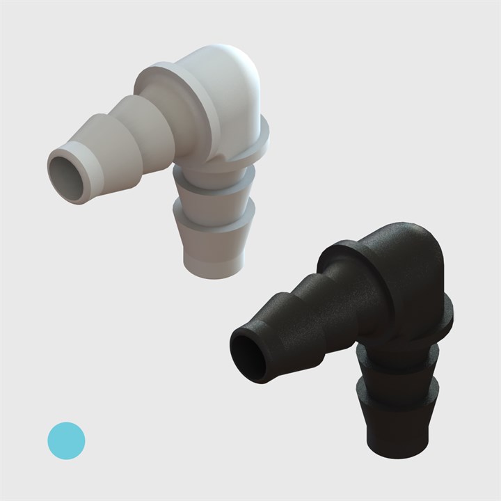 1/8" Multi-Barb Tube to Tube Elbows - Various Materials