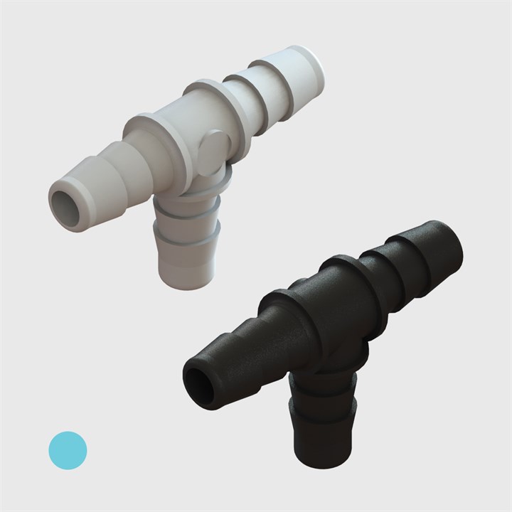 1/8" Multi-Barb Tube to Tube Tees - Various Materials