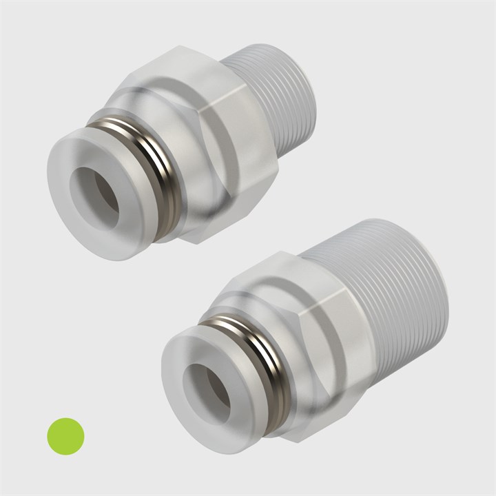 Polypropylene - Straight Male Adaptors - Various Sizes