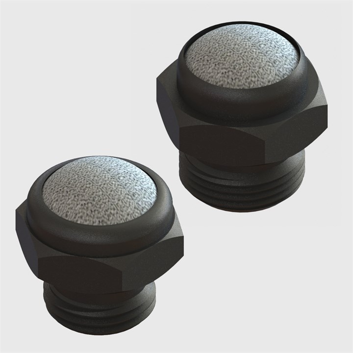 Short Body Style Nylon Silencers, 316L Stainless Steel Wire Element