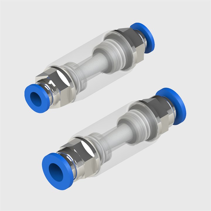 Push-In Serviceable Filters, 10 micron - Clear Polycarbonate body