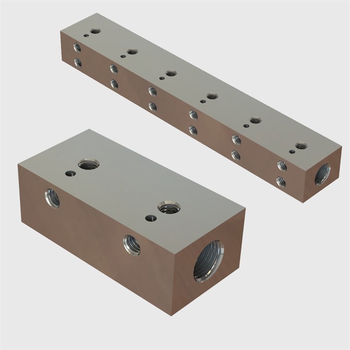 Nickel Plated Manifold, Station Single Sided Manifold, Cleaned for Oxygen