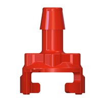 Inlet 1/4" Barb Red - Glass Filled Polypropylene (FDA CR21 Approved)