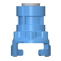 Inlet 1/4" Push-in Blue - Glass Filled Polypropylene (FDA CR21 Approved)