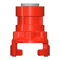 Inlet 1/4" Push-in Red - Glass Filled Polypropylene (FDA CR21 Approved)