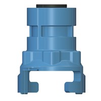 Inlet 4mm Push-in Blue - Glass Filled Polypropylene (FDA CR21 Approved)