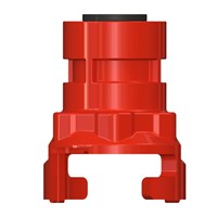 Inlet 4mm Push-in Red - Glass Filled Polypropylene (FDA CR21 Approved)