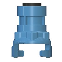 Inlet 6mm Push-in Blue - Glass Filled Polypropylene (FDA CR21 Approved)