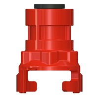 Inlet 6mm Push-in Red - Glass Filled Polypropylene (FDA CR21 Approved)