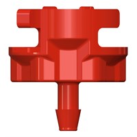 Outlet 1/8" Red - Glass Filled Polypropylene (FDA CR21 Approved)