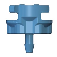 Outlet 1/8" Blue - Glass Filled Polypropylene (FDA CR21 Approved)