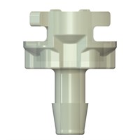 Outlet 1/4" Barb Natural - Glass Filled Polypropylene (FDA CR21 Approved)