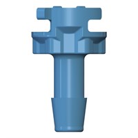 Outlet 5/16" Barb Blue - Glass Filled Polypropylene (FDA CR21 Approved)