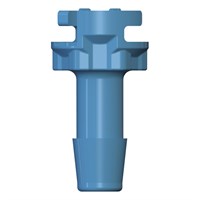 Outlet 3/8" Barb Blue - Glass Filled Polypropylene (FDA CR21 Approved)