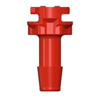 Outlet 3/8" Barb Red - Glass Filled Polypropylene (FDA CR21 Approved)