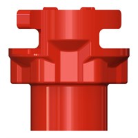 Outlet 1/8 BSPP Female Red - Glass Filled Polypropylene (FDA CR21 Approved)