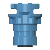 Outlet 4mm Push-in Blue - Glass Filled Polypropylene (FDA CR21 Approved)