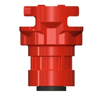 Outlet 6mm Push-in Red - Glass Filled Polypropylene (FDA CR21 Approved)