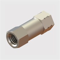 Nickel Plated Brass Bodied Check Valve, Viton Seal, G1/8" Female Ports, 3 psi Cracking Pressure